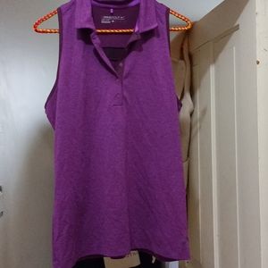 Sleeveless collared golf shirt